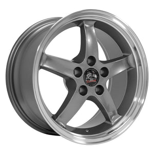 OE Wheels Replica FR04 Gunmetal with Machined Lip 17x9.0 +24 5x114.3mm 70.6mm