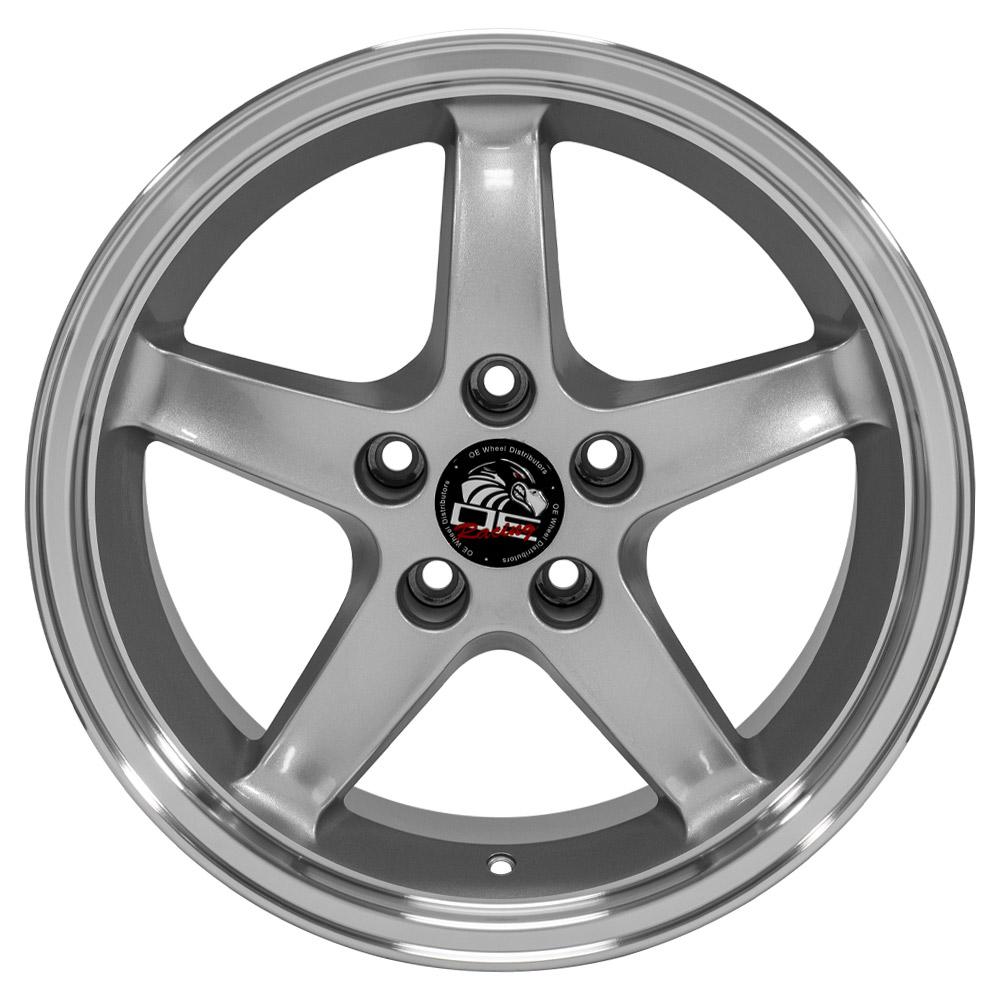 OE Wheels Replica FR04 Silver with Machined Lip 17x9.0 +24 5x114.3mm 70.6mm