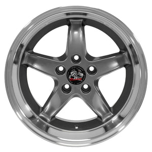 OE Wheels Replica FR04 Gunmetal with Machined Lip 17x10.5 +27 5x114.3mm 70.6mm - Wheelwiz