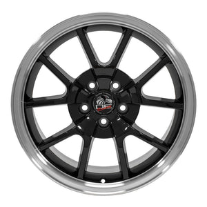OE Wheels Replica FR05 Black with Machined Lip 18x9.0 +24 5x114.3mm 70.6mm