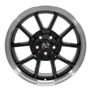 OE Wheels Replica FR05 Black with Machined Lip 18x9.0 +24 5x114.3mm 70.6mm - Wheelwiz