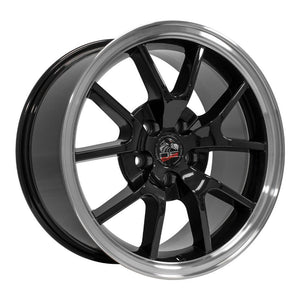 OE Wheels Replica FR05 Black with Machined Lip 18x9.0 +24 5x114.3mm 70.6mm