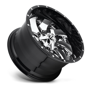 Fuel Offroad D240 CLEAVER Chrome Plated Gloss Black Lip 22x12 -44 8x170mm 125.1mm - 2 PIECE - Wheelwiz