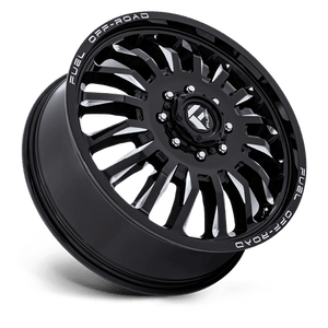 Fuel Offroad D868 ARC DUALLY Gloss Black Milled 20x8.25 -265 8x165.1mm 121.5mm - Wheelwiz