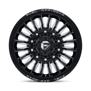 Fuel Offroad D868 ARC DUALLY Gloss Black Milled 22x8.25 +104 10x225mm 170.1mm - Wheelwiz