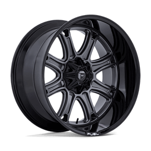Fuel Offroad DARKSTAR Matte Gunmetal W/ Black Lip 20x9 +1 5x127|5x139.7mm 87.1mm - Wheelwiz