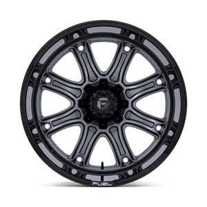 Fuel Offroad DARKSTAR Matte Gunmetal W/ Black Lip 24x12 -44 5x127|5x139.7mm 87.1mm