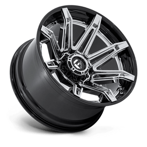Fuel Offroad FC401 BRAWL Chrome W/ Gloss Black Lip 24x12 -44 8x170mm 125.1mm - Wheelwiz