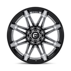 Fuel Offroad FC401 BRAWL Chrome W/ Gloss Black Lip 22x12 -44 8x180mm 124.2mm - Wheelwiz