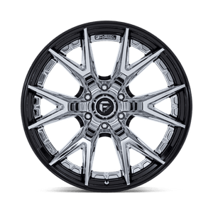 Fuel Offroad FC402 CATALYST Chrome W/ Gloss Black Lip 22x12 -44 6x135mm 87.1mm