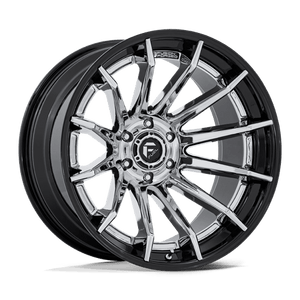 Fuel Offroad FC403 BURN Chrome W/ Gloss Black Lip 22x12 -44 5x127mm 71.5mm