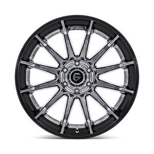 Fuel Offroad FC403 BURN Chrome W/ Gloss Black Lip 24x12 -44 6x139.7mm 106.1mm