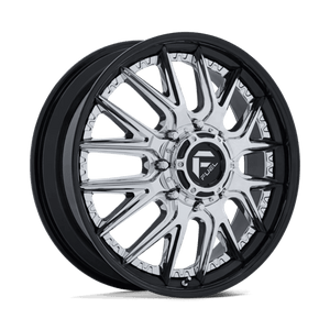 Fuel Offroad D407 CATALYST DUALLY Chrome W/ Gloss Black Lip 22x8.25 +105 8x210mm 154.3mm - Wheelwiz