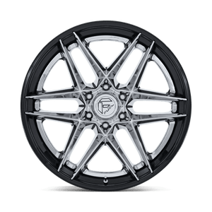 Fuel Offroad FC408 FLIGHT Chrome W/ Gloss Black Lip 22x10 -18 6x139.7mm 106.1mm - Wheelwiz