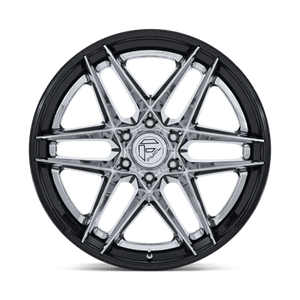 Fuel Offroad FC408 FLIGHT Chrome W/ Gloss Black Lip 22x10 -18 6x135mm 87.1mm - Wheelwiz
