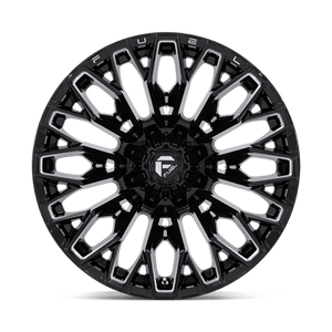 Fuel Offroad FC865 STRIKE Gloss Black Milled 22x12 -44 8x180mm 124.2mm - Wheelwiz