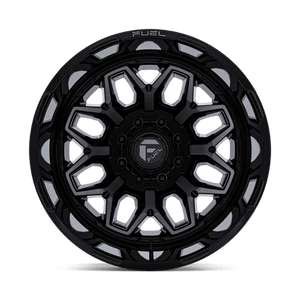 Fuel Offroad D875 FLUX DUALLY Gloss Black Brush Fc Gray Dddt 20x8.25 -240 8x165.1mm 121.5mm - Wheelwiz