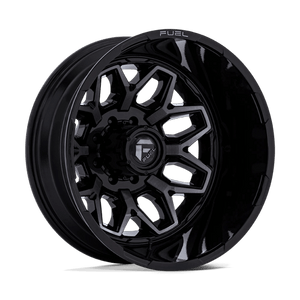 Fuel Offroad D875 FLUX DUALLY Gloss Black Brush Fc Gray Dddt 20x8.25 -246 8x210mm 154.3mm