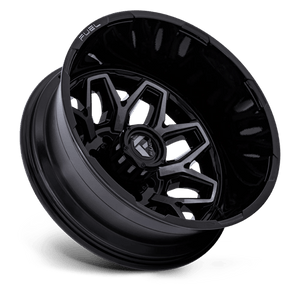 Fuel Offroad D875 FLUX DUALLY Gloss Black Brush Fc Gray Dddt 22x8.25 -201 8x165.1mm 117mm - Wheelwiz