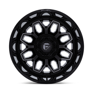 Fuel Offroad D875 FLUX DUALLY Gloss Black Brush Fc Gray Dddt 22x8.25 -227 8x210mm 154.3mm - Wheelwiz