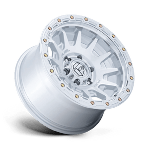 Fuel Offroad FC884 FORTRESS Gloss Silver W/ Machined Face 17x8.5 +25 5x127mm 71.5mm