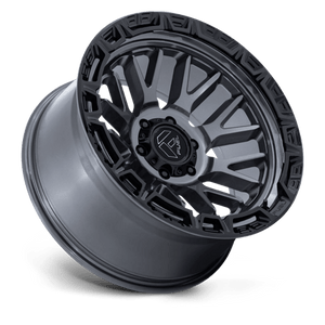 Fuel Offroad FC890 RAIL Gloss Gunmetal W/ G-blk Lip 17x9 -12 5x127mm 71.5mm - Wheelwiz