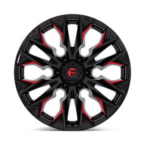 Fuel Offroad D823 FLAME Gloss Black Mill W/ Candy Red 20x9 +1 6x135mm 87.1mm - Wheelwiz