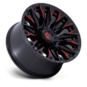 Fuel Offroad D823 FLAME Gloss Black Mill W/ Candy Red 20x9 +1 8x170mm 125.1mm - Wheelwiz