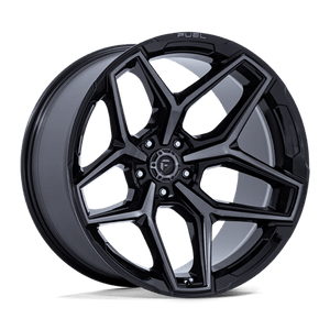Fuel Offroad FLUX Gloss Black Brush Fc Gray Dddt 17x9 -12 5x127mm 71.5mm - Wheelwiz