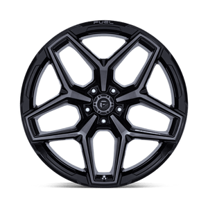 Fuel Offroad FLUX Gloss Black Brush Fc Gray Dddt 17x9 +1 5x127mm 71.5mm - Wheelwiz