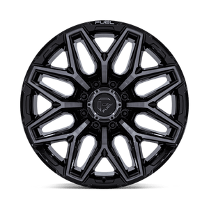 Fuel Offroad FLUX Gloss Black Brush Fc Gray Dddt 22x10 -18 8x180mm 124.2mm - Wheelwiz