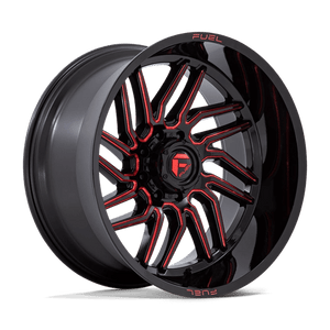 Fuel Offroad D808 HURRICANE Gloss Black Milled Red Tint 24x12 -44 8x180mm 124.2mm - Wheelwiz