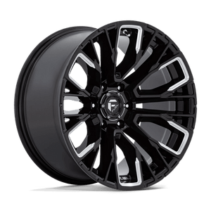 Fuel Offroad D849 REBAR Gloss Black Milled 17x9 -12 6x139.7mm 106.1mm - Wheelwiz