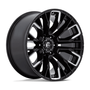 Fuel Offroad D849 REBAR Gloss Black Milled 17x9 +1 6x139.7mm 106.1mm - Wheelwiz