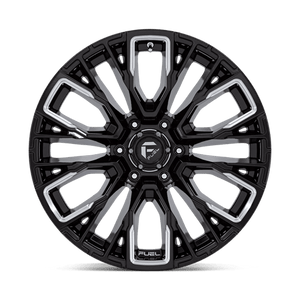 Fuel Offroad D849 REBAR Gloss Black Milled 17x9 +1 6x139.7mm 106.1mm - Wheelwiz