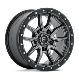 Fuel Offroad D680 REBEL Matte Gunmetal Black Bead Ring 17x9 +1 5x127mm 71.5mm