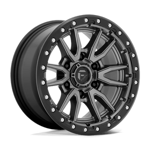 Fuel Offroad D680 REBEL Matte Gunmetal Black Bead Ring 17x9 +1 6x120mm 67.1mm