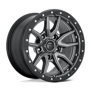 Fuel Offroad D680 REBEL Matte Gunmetal Black Bead Ring 18x9 -12 5x139.7mm 78.1mm - Wheelwiz