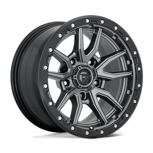 Fuel Offroad D680 REBEL Matte Gunmetal Black Bead Ring 18x9 -12 5x127mm 71.5mm