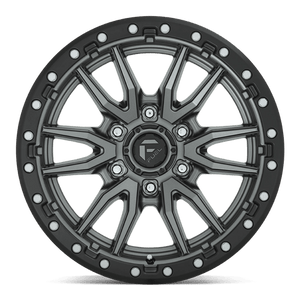 Fuel Offroad D680 REBEL Matte Gunmetal Black Bead Ring 18x9 -12 6x135mm 87.1mm - Wheelwiz