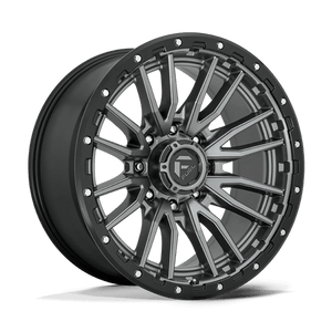 Fuel Offroad D680 REBEL Matte Gunmetal Black Bead Ring 22x10 -18 8x170mm 125.1mm - Wheelwiz