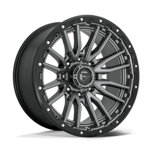 Fuel Offroad D680 REBEL Matte Gunmetal Black Bead Ring 22x10 -18 8x170mm 125.1mm