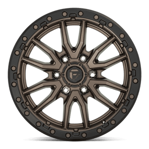 Fuel Offroad D681 REBEL Matte Bronze Black Bead Ring 18x9 +1 6x139.7mm 106.1mm - Wheelwiz