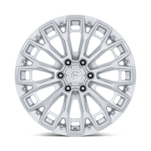 Fuel Offroad FC882 TRAX Gloss Silver W/ Machined Face 17x9 -12 6x139.7mm 106.1mm