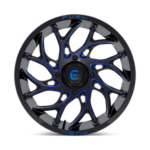 Fuel Offroad D778 RUNNER UTV Gloss Black Milled Candy Blue 20x7 +13 4x156mm 132mm - Wheelwiz
