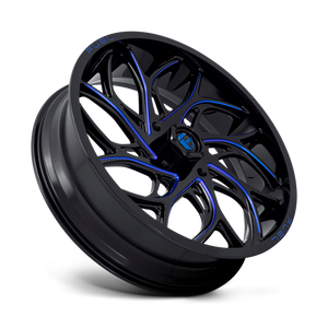 Fuel Offroad D778 RUNNER UTV Gloss Black Milled Candy Blue 24x7 +13 4x137mm 110.1mm - Wheelwiz