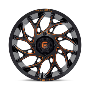 Fuel Offroad D780 RUNNER UTV Gloss Black Milled Orange 18x7 +13 4x137mm 110.1mm - Wheelwiz