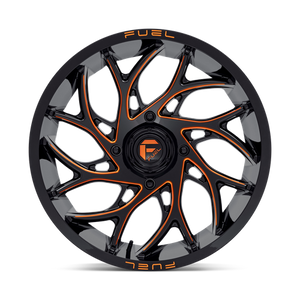 Fuel Offroad D780 RUNNER UTV Gloss Black Milled Orange 20x7 +13 4x156mm 132mm