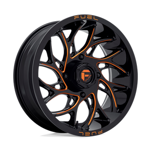 Fuel Offroad D780 RUNNER UTV Gloss Black Milled Orange 18x7 +13 4x156mm 132mm - Wheelwiz