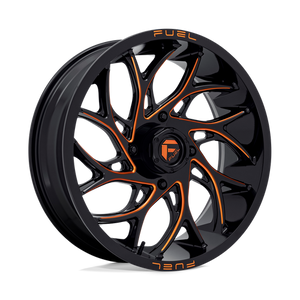 Fuel Offroad D780 RUNNER UTV Gloss Black Milled Orange 20x7 +13 4x156mm 132mm